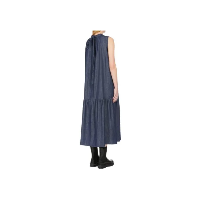 WEEKEND MaxMara Crewnek Sleeveless Denim Dress-2