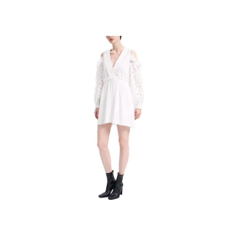 IRO NIGHT Long-Sleeved Dresses Women's White-4