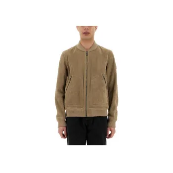 Belstaff Leather Jacket Men's Beige