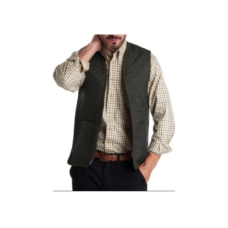 BARBOUR Reversible Checkered Zip Up Gilet-1