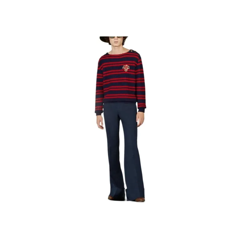 GUCCI x Ha Ha Ha Gucci X Harry Styles Co-branded FW22 Sweater Unisex Dark Blue-1