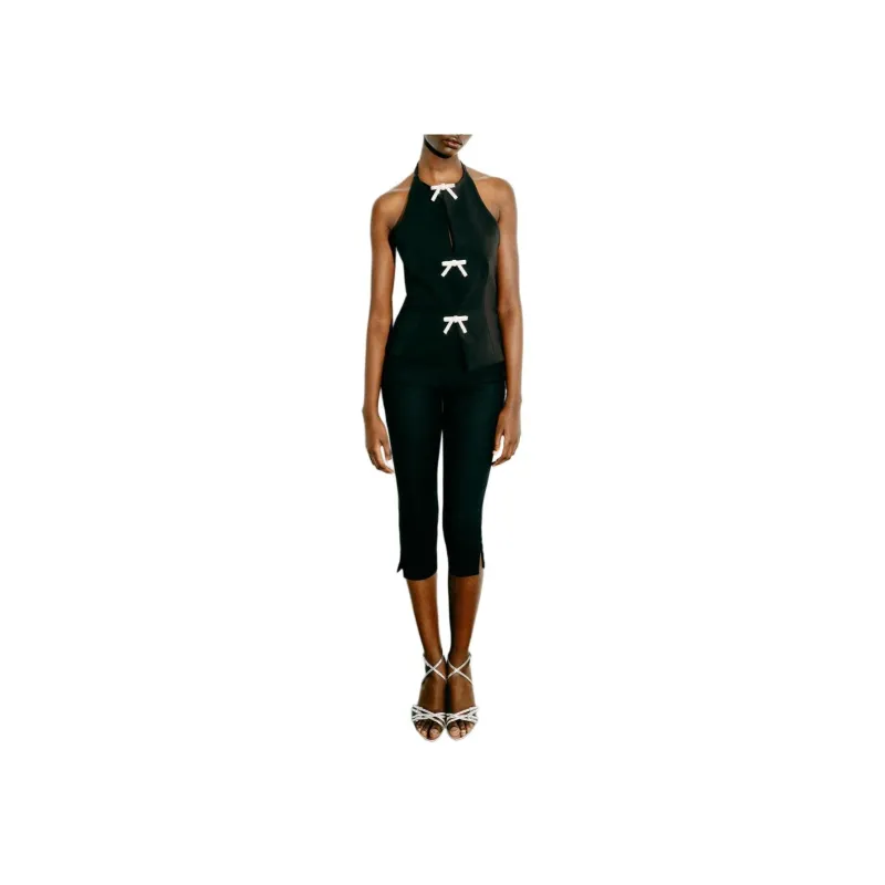 ZARA Tank Tops Women's Black-2