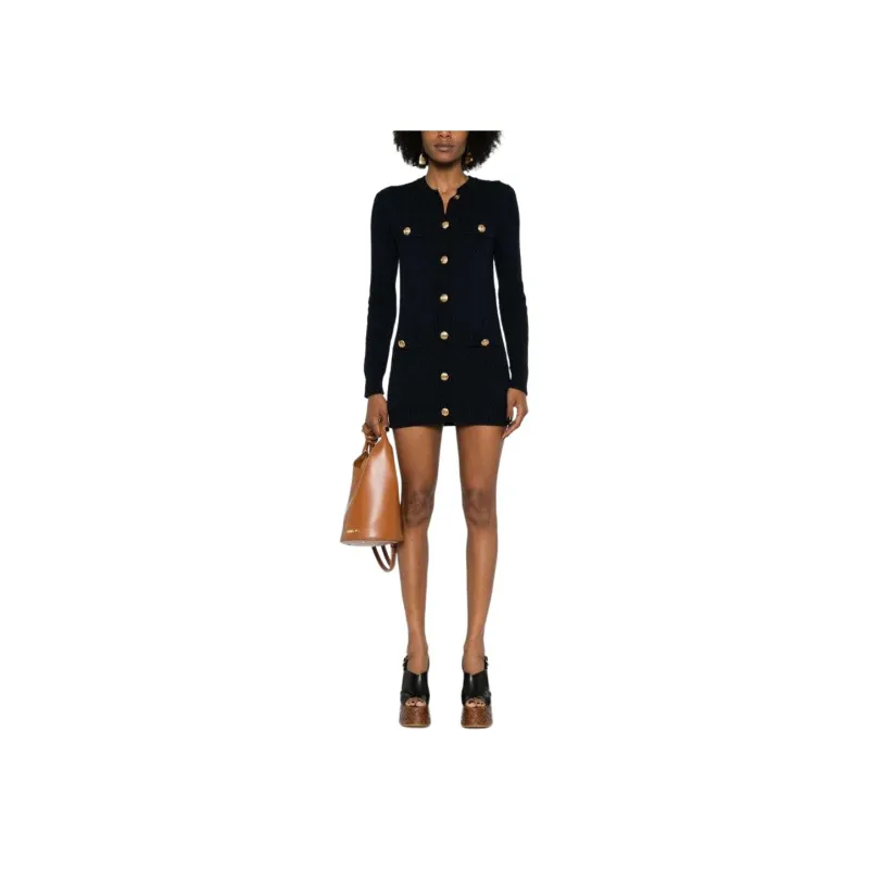 Chloé Embossed buttons Cable knit Cardigan-1