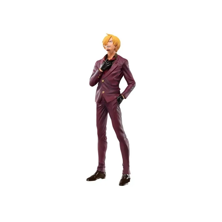 BANDAI Ichibansho One Piece Anniversary Sanji Figure Burgundy-0