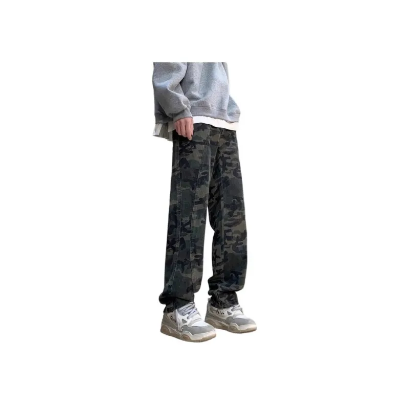 DUATOGE Jeans Men Army Green-3