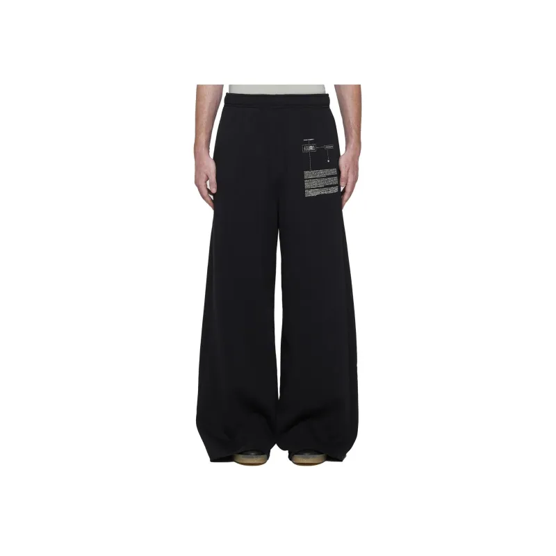 MM6 Maison Margiela Numeric Printed Wide Leg Track Pants-2