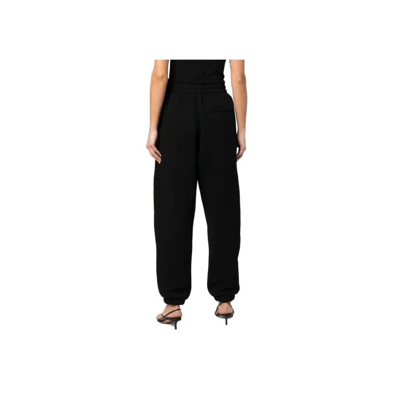 T By Alexander Wang Essential Puff Logo Structured Terry Sweatpants Black-1