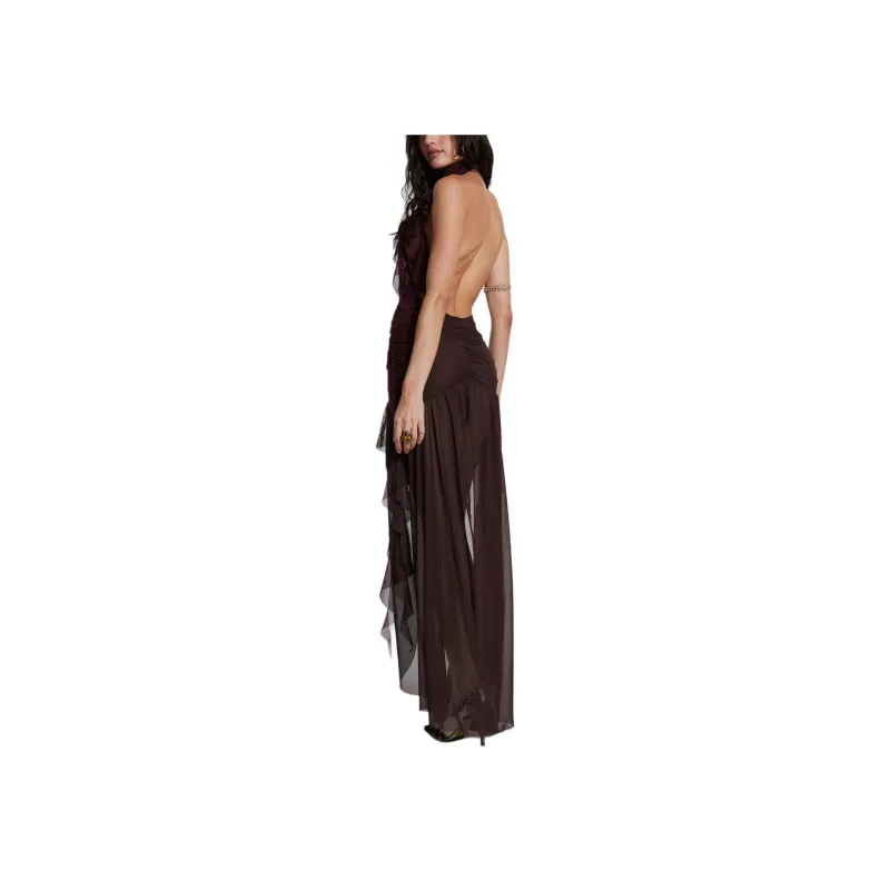 Jaded London Fatale Collection Slip Dresses Women's Brown-3