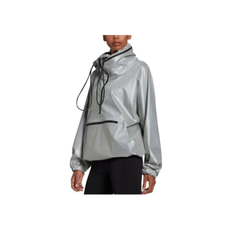 Adidas Stella McCartney EARTH PROTECTOR PULL ON JACKET Sweatshirt Women's Silver-3