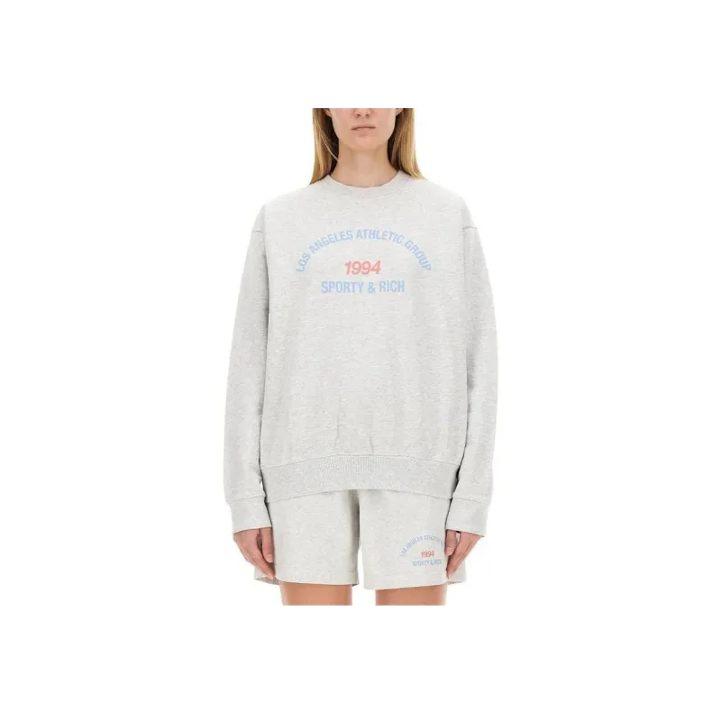 SPORTY & RICH La Athletic Group Crew neck Jumper-0