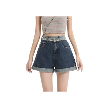 Rose Denim Shorts Women's