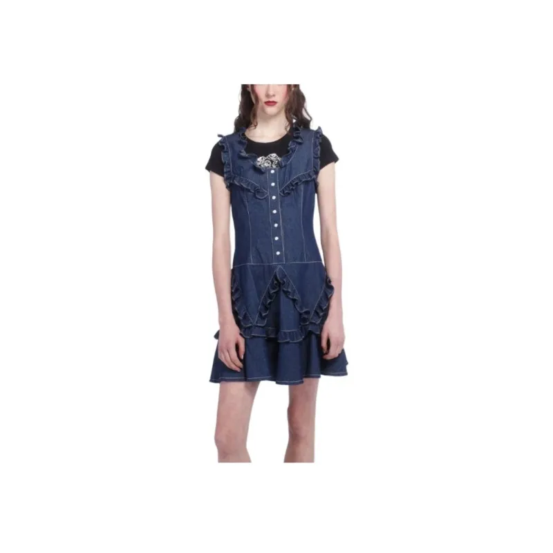ANNASU Sleeveless Dress Women's Dark Blue-0