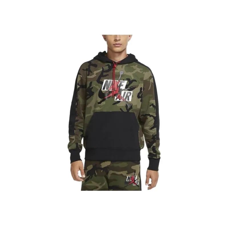 Jordan Jumpman Hoodies Classics Camo 'Olive Green'-2