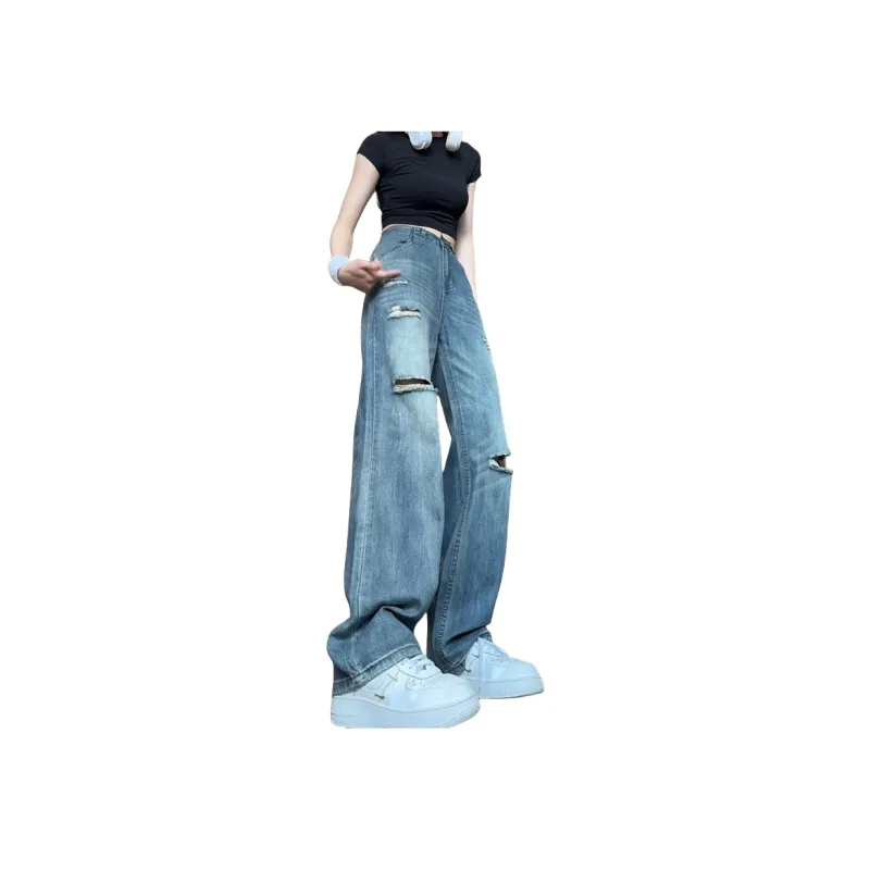 VIPGOOSE Jeans Unisex Light Blue-2