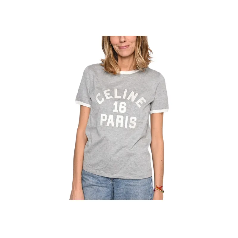 CELINE Regular T Shirt Women's Gray-2