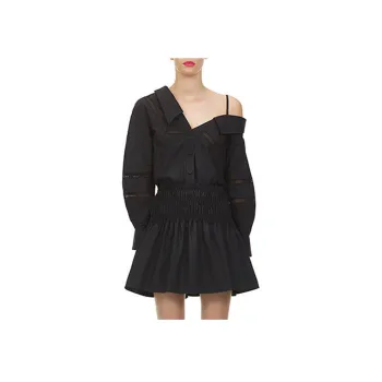 Self portrait Long Sleeved Dresses Women's Classic Black