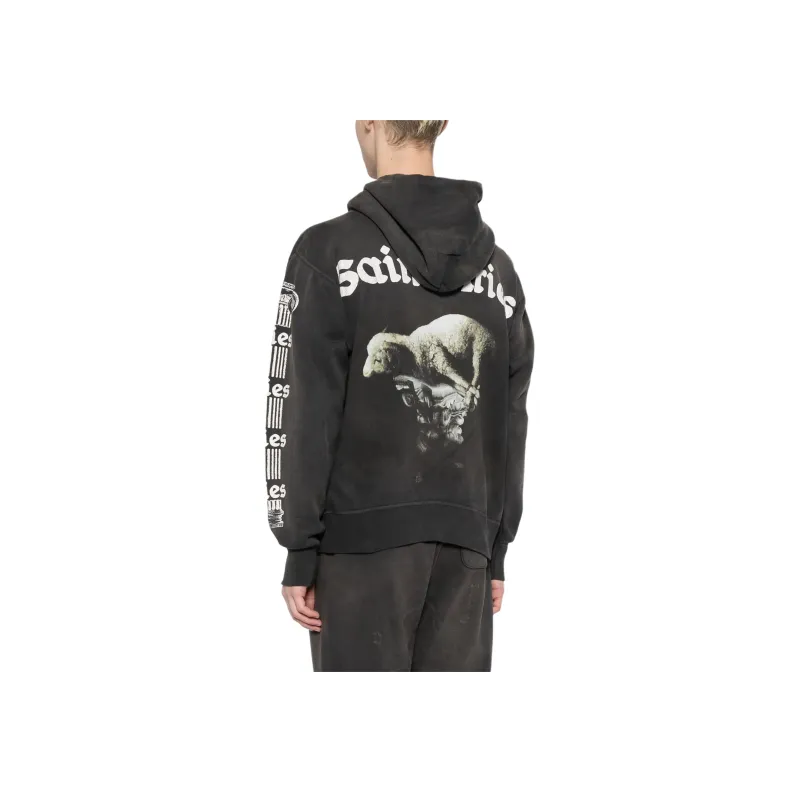 SAINT Mxxxxxx Logo print Cotton Hoodie-4