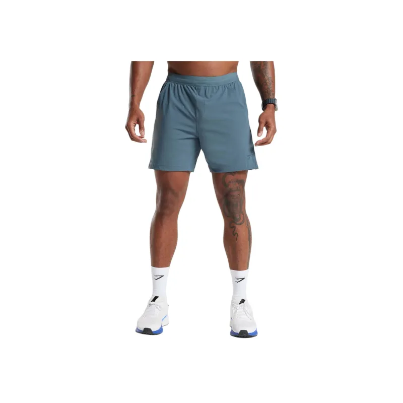 GYMSHARK STUDIO SHORTS Casual Shorts Men's Denim Green-0