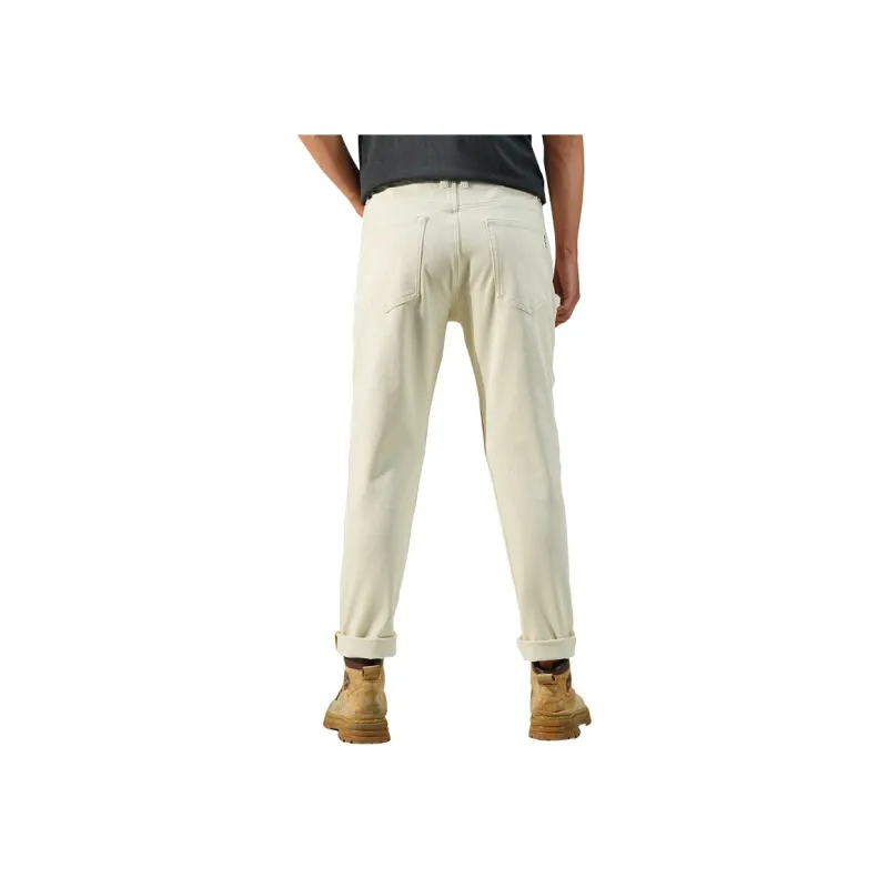 GUSHILANG Jeans Men Milk Khaki-2