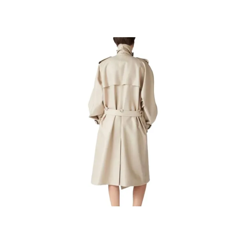 Loro Piana Dewey Coat Trench Coat Women's Ecru-3
