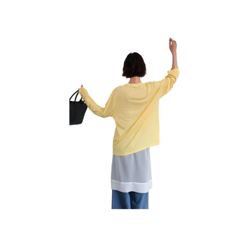 SUPERSCAPE Drop Shoulder Sleeve T Shirt Women's-0