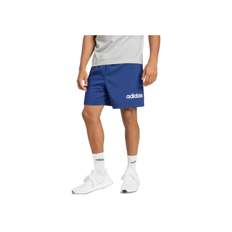 Adidas ESSENTIALS Linear Logo Casual Shorts Men's Dark Blue White-1
