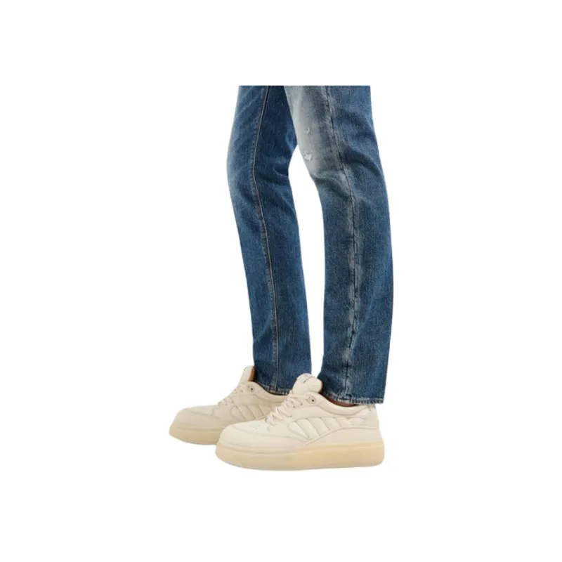 EMPORIO ARMANI J06 Slim fit Washed Stretch denim Jeans With Rips And Veining-3