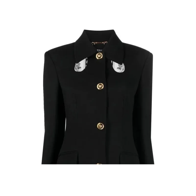 VERSACE SS23 Coats Women's Black-2