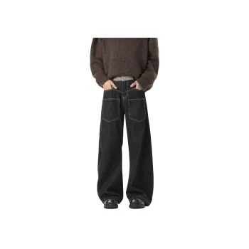 WARNING LIGHT Jeans Unisex Black