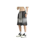 Black Gray Knee-Length Pants