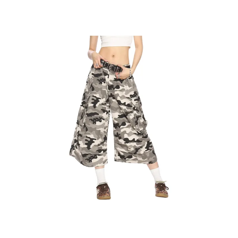BENGEN Denim Shorts Women's Camouflage-0