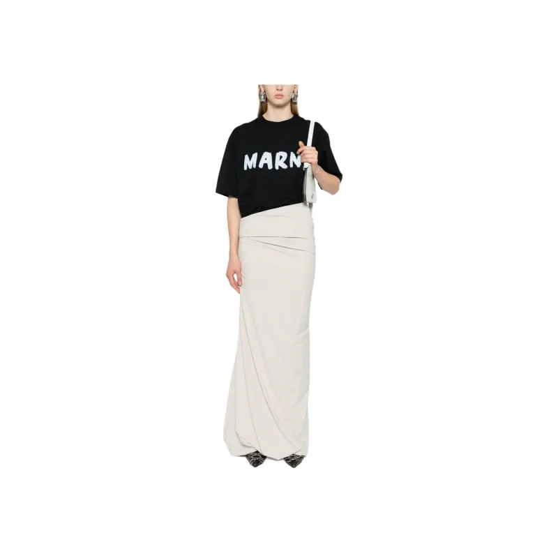 MARNI Logo print Cotton T shirt-1