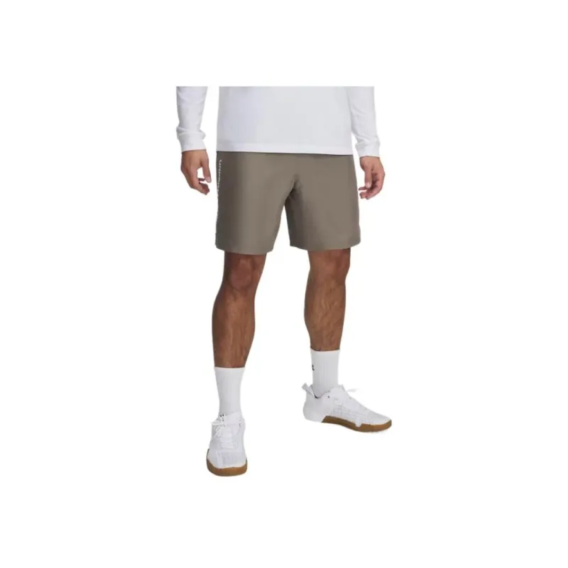 Under Armour TechWOVEN Collection Wordmark Sports Shorts Men's Taupe-0