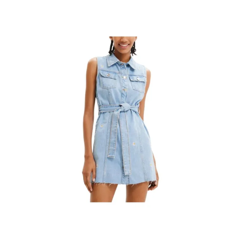 Desigual Sleeveless Dress Women's Blue-2