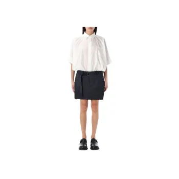 Sacai Belted Mini Shirt Dress