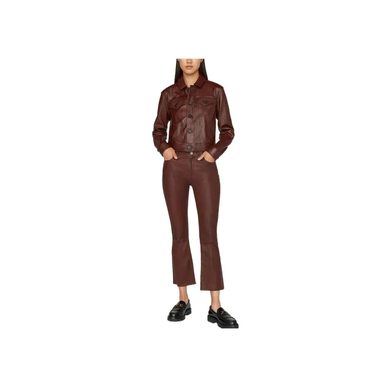 FRAME Flared Polished finish Trousers-1
