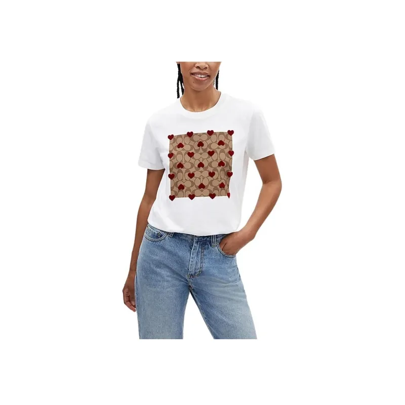COACH T Shirts Women's White-1