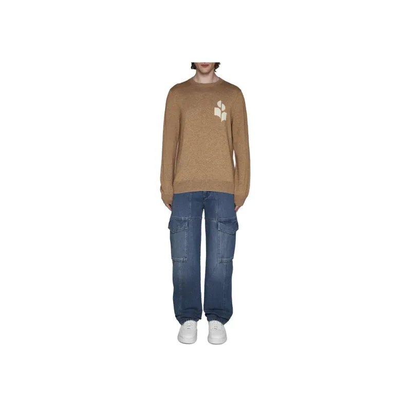 ISABEL MARANT Logo Intarsia Crewneck Knitted Jumper-1