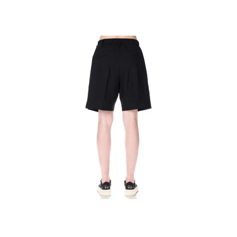 Y-3 Stripe-Detailed Knee-Length Shorts Black-3