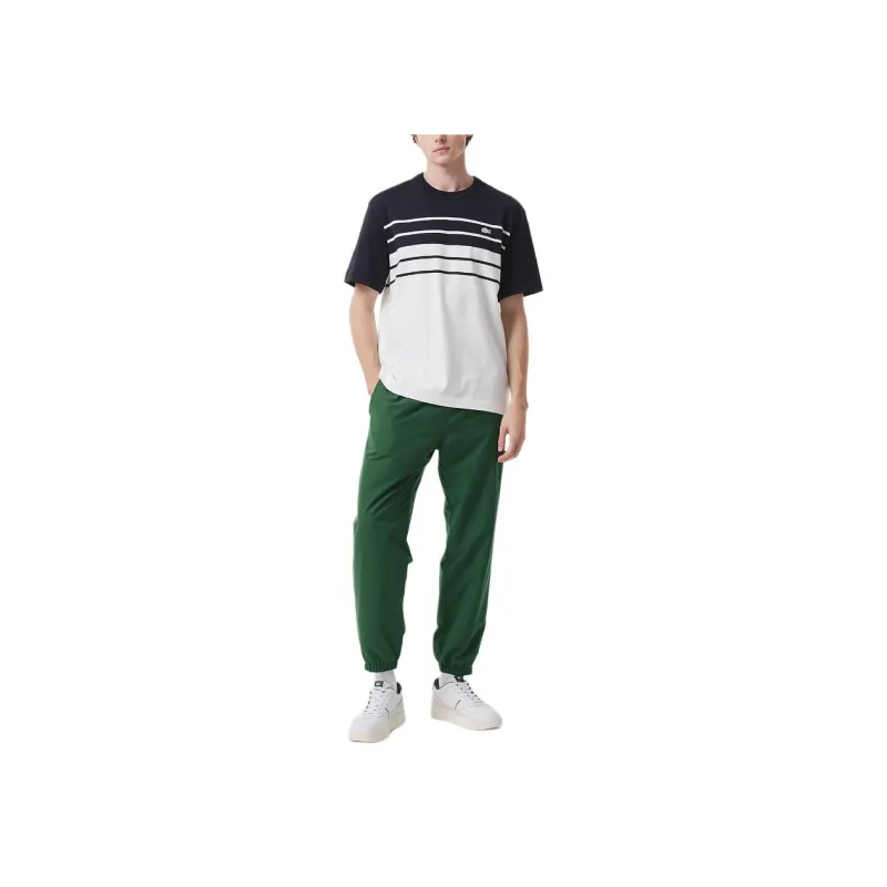 LACOSTE Striped Organic Cotton T shirt-2