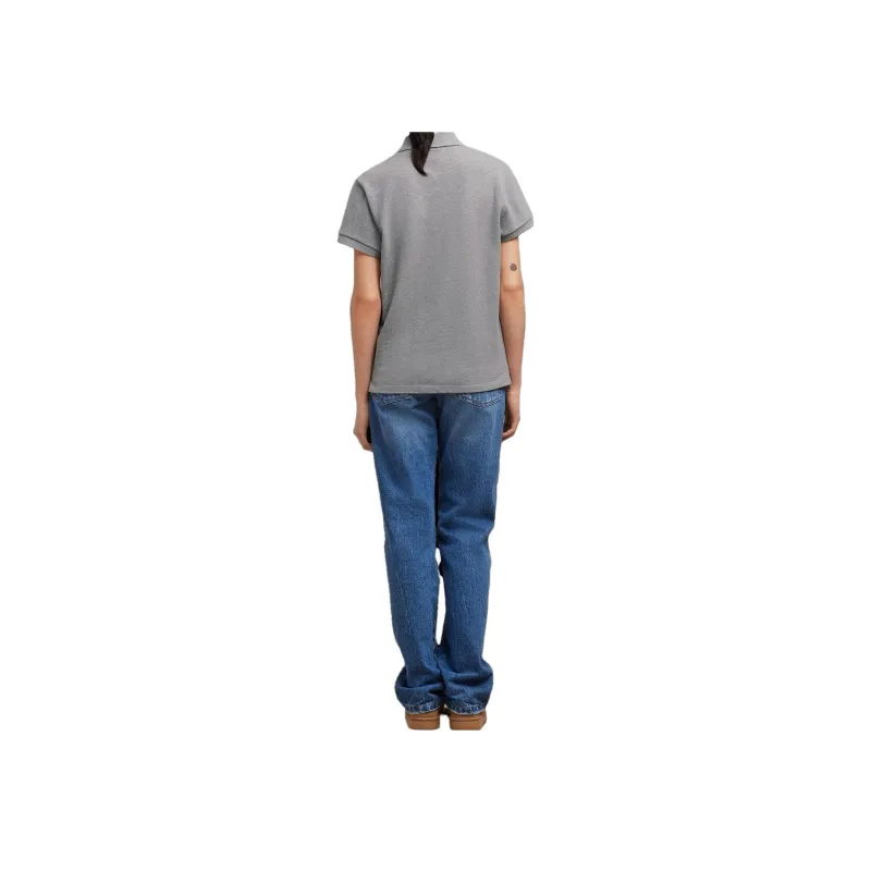 Ami Adc Polo Shirt 'Heather Grey'-4
