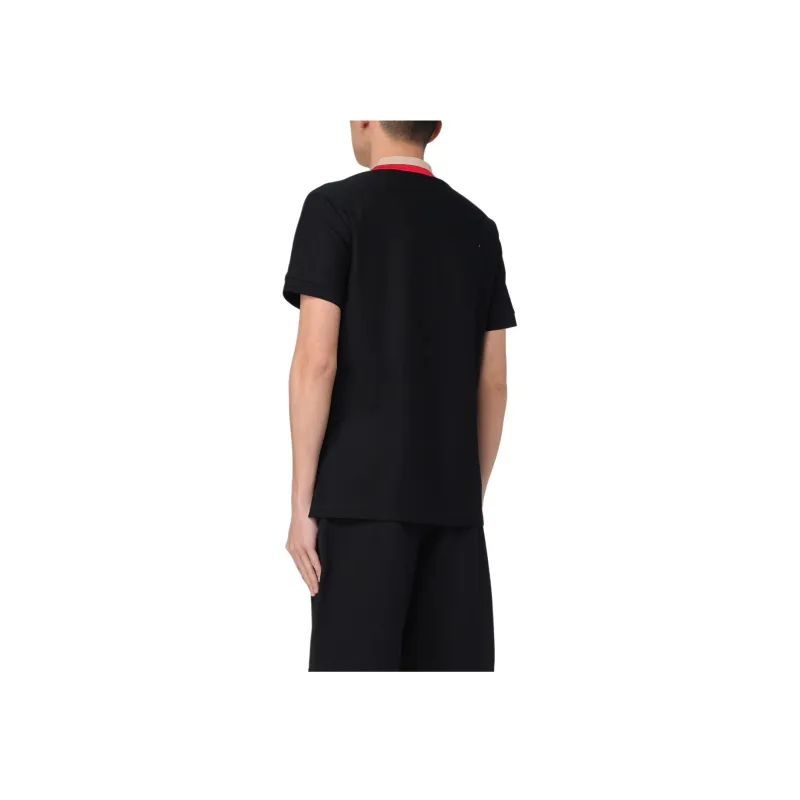 Burberry Logo Intarsia Knit Short Sleeved Polo Shirt-3