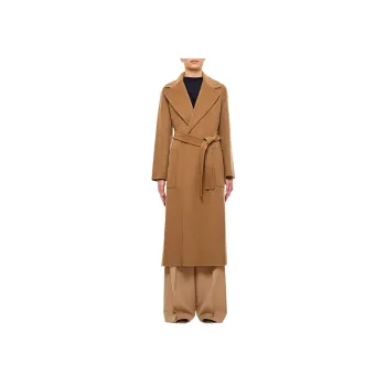 'S MAX MARA Belted Long Sleeved Coat