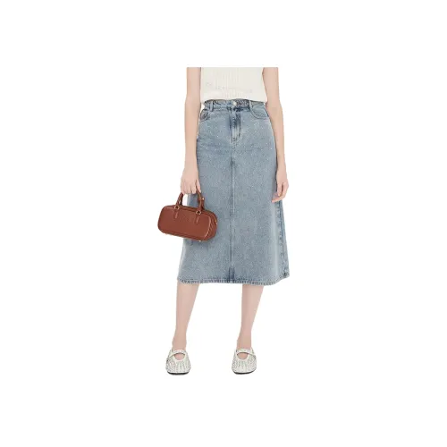 JORYAweekend 블루 여성 데님 롱 스커트