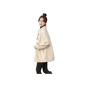 Cypress House Velvet feel Coat Women's Ecru