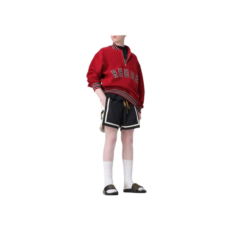 RHUDE Quarter Zip Varsity Jacket-3
