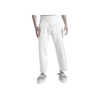NORVINCY Thermal Breathable Waist Cinching Elastic Waistband Solid Color Casual Pants Unisex