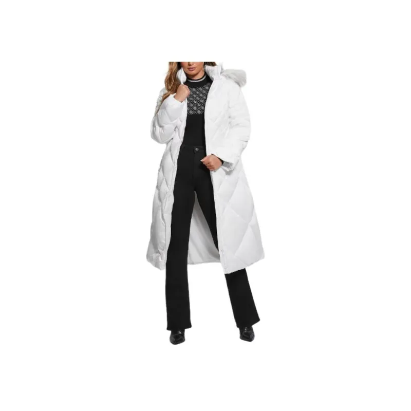GUESS Eco Olga Long Down Jacket Down Jacket Women's White-3