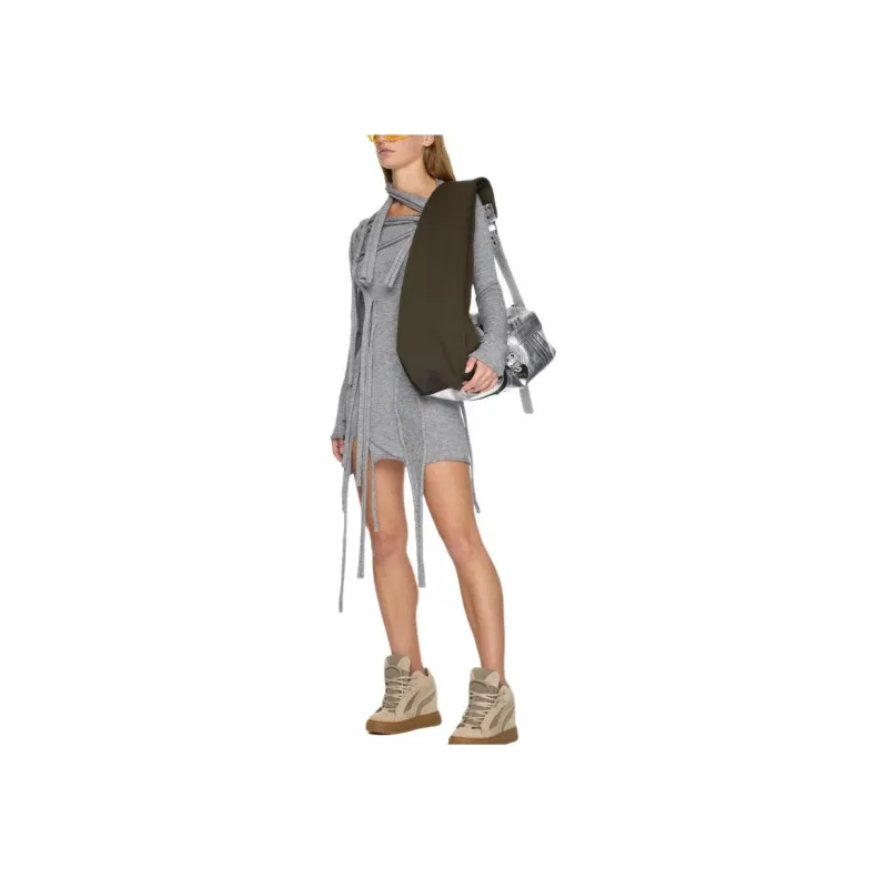 Ottolinger Long Sleeved Dress Women's Gray-2