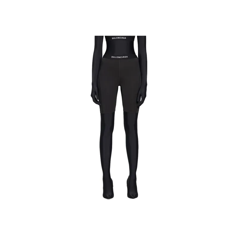 Balenciaga Athletic Cycling Shorts 'Black/White'-2
